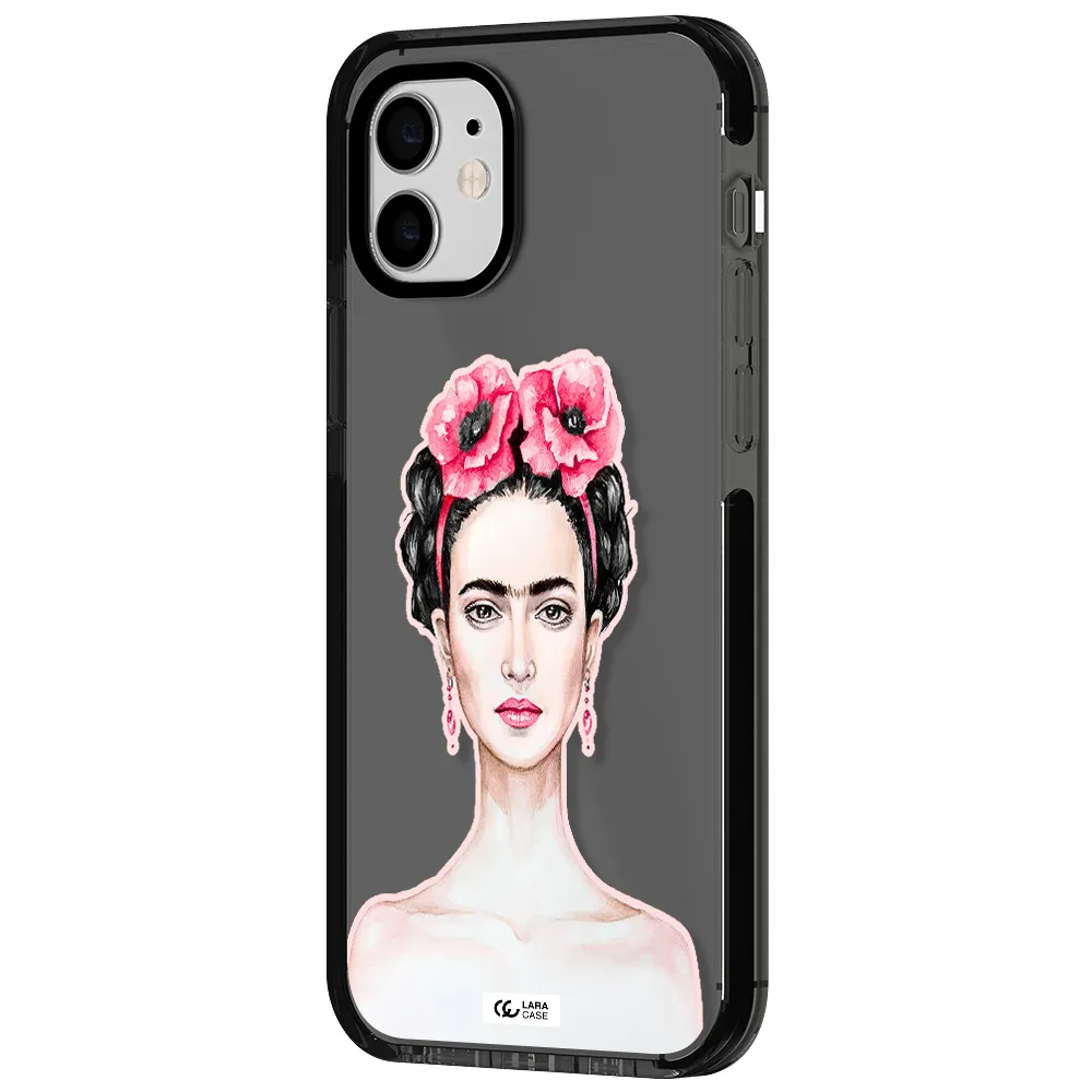 Ferida Watercolor Apple iPhone 12 impact Smoke Black Case