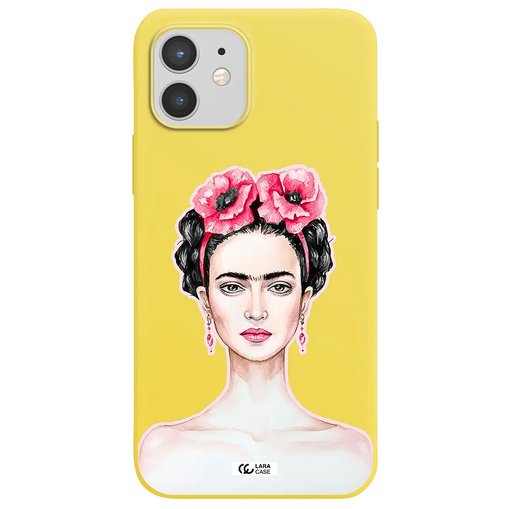 Ferida Watercolor Apple iPhone 12 mini Silicone canary yellow Case