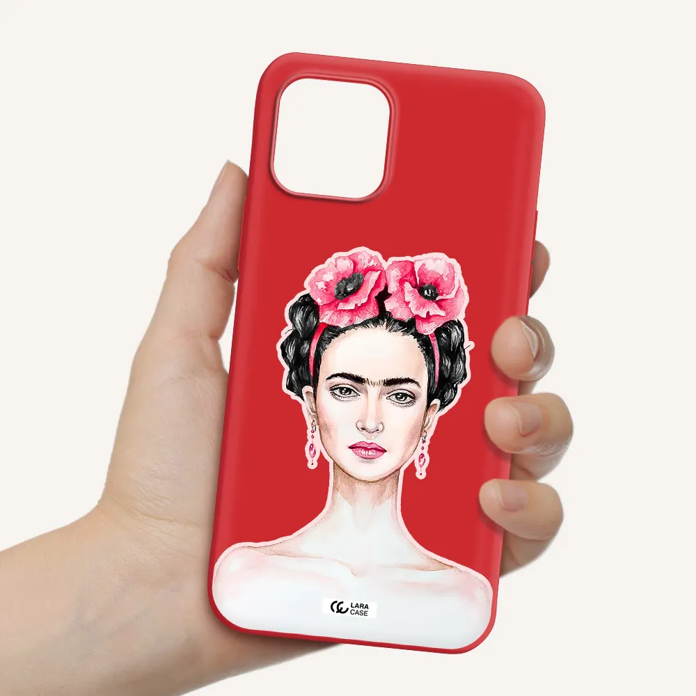 Ferida Watercolor Apple iPhone 12 mini Silicone Imperial Red Case