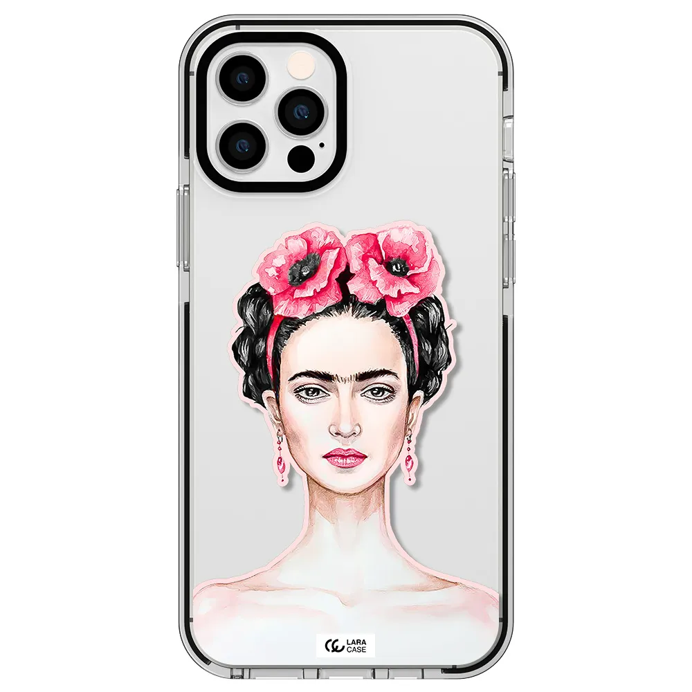 Ferida Watercolor Apple iPhone 12 pro impact black border Case