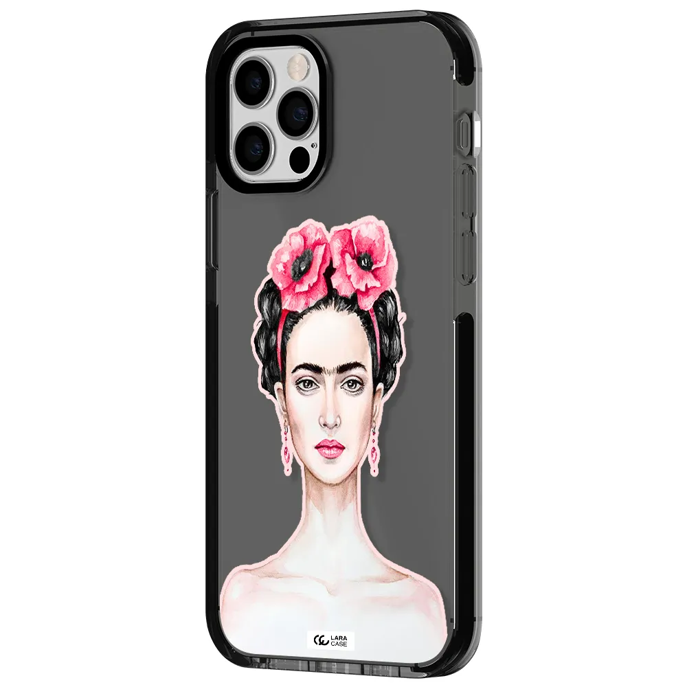 Ferida Watercolor Apple iPhone 12 pro impact Smoke Black Case