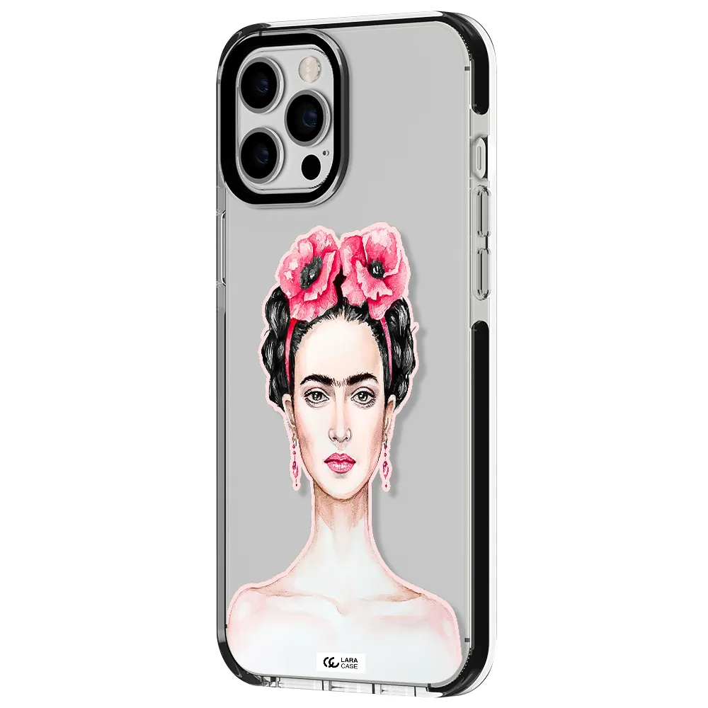 Ferida Watercolor Apple iPhone 12 pro max impact black border Case