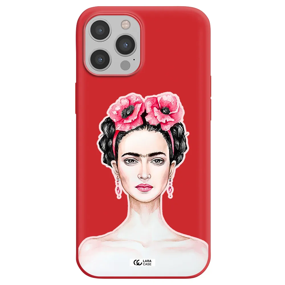 Ferida Watercolor Apple iPhone 12 pro max Silicone Imperial Red Case