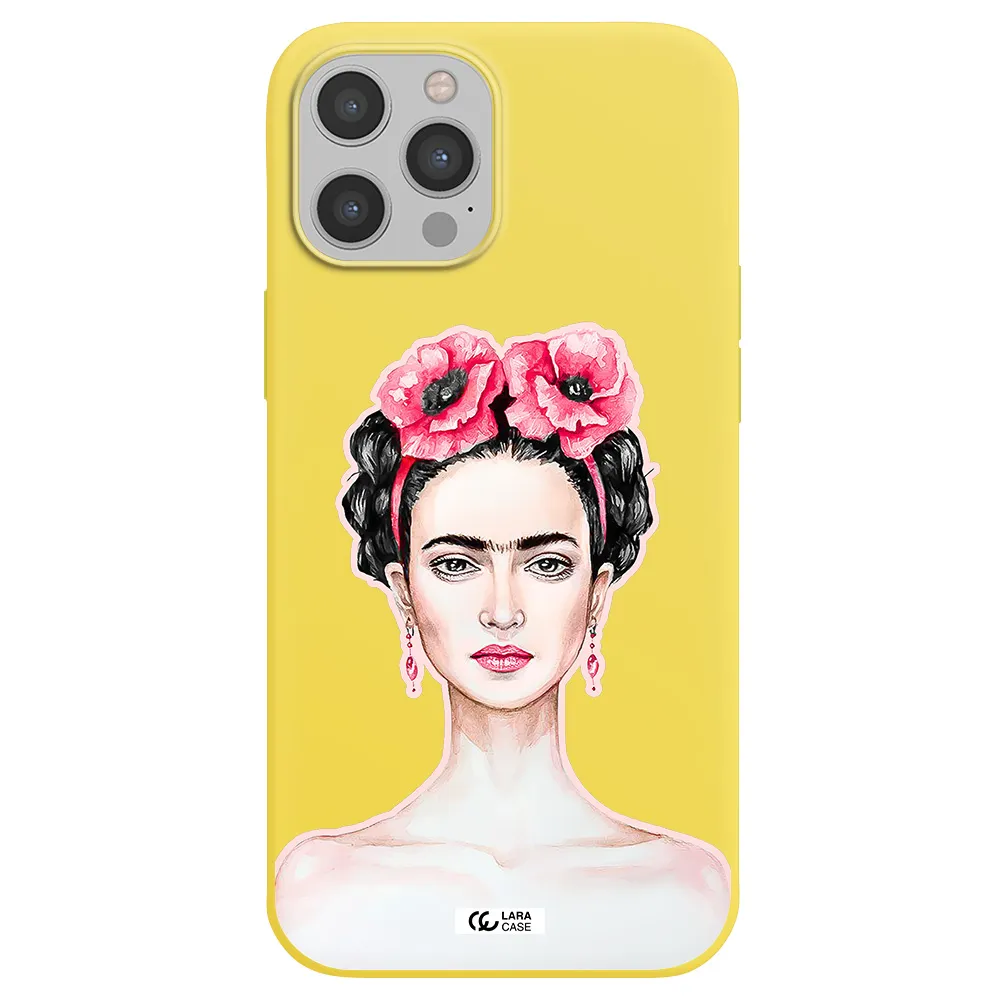 Ferida Watercolor Apple iPhone 12 pro Silicone canary yellow Case