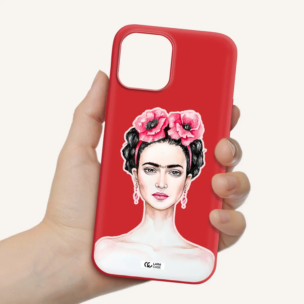 Ferida Watercolor Apple iPhone 12 pro Silicone Imperial Red Case