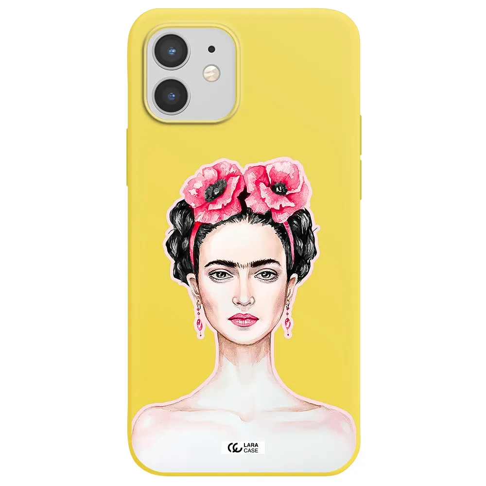 Ferida Watercolor Apple iPhone 12 Silicone canary yellow Case