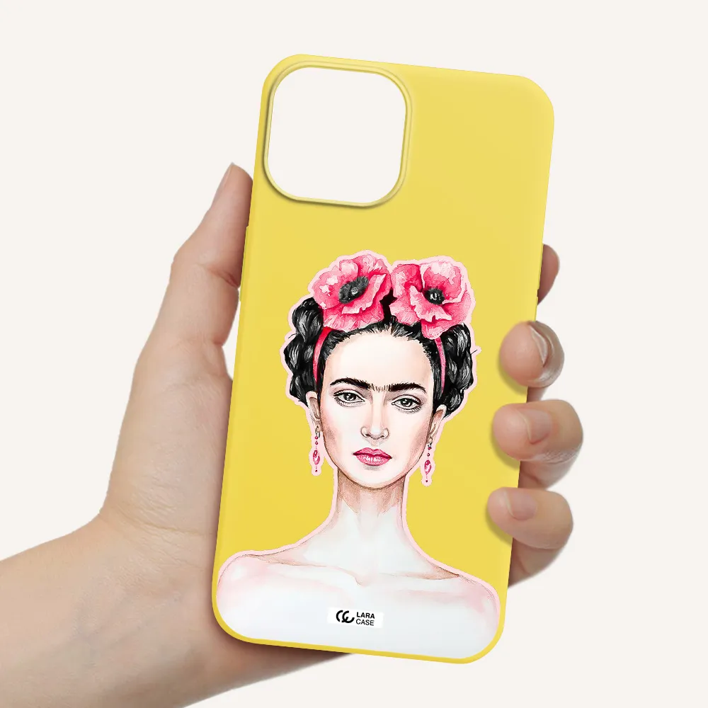 Ferida Watercolor Apple iPhone 13 mini Silicone canary yellow Case