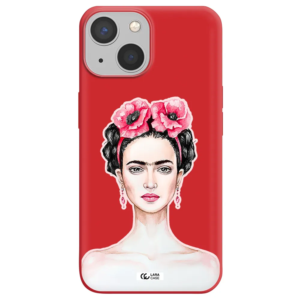 Ferida Watercolor Apple iPhone 13 mini Silicone Imperial Red Case