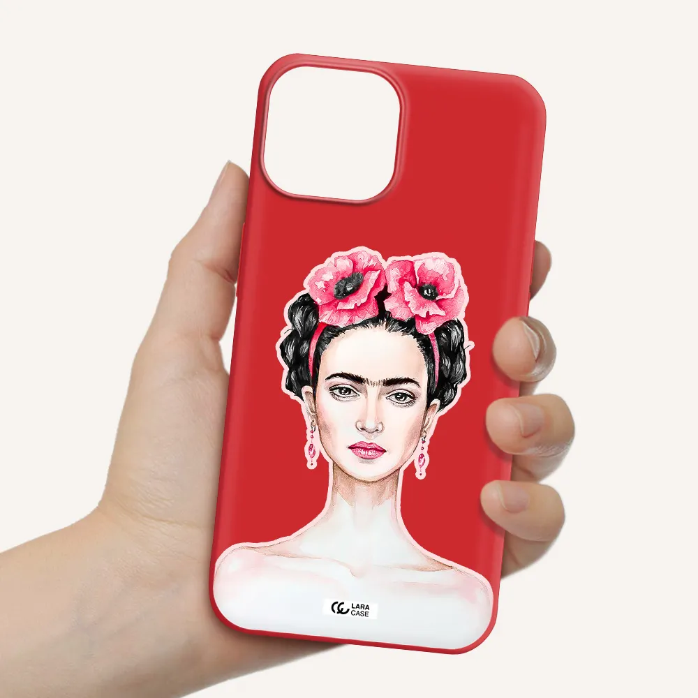 Ferida Watercolor Apple iPhone 13 mini Silicone Imperial Red Case