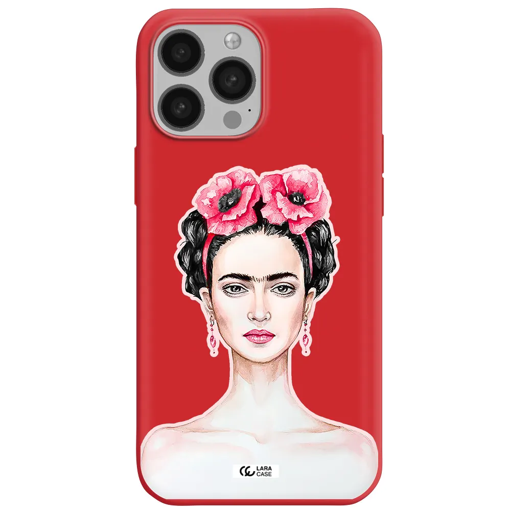 Ferida Watercolor Apple iPhone 13 Pro Max Silicone Imperial Red Case