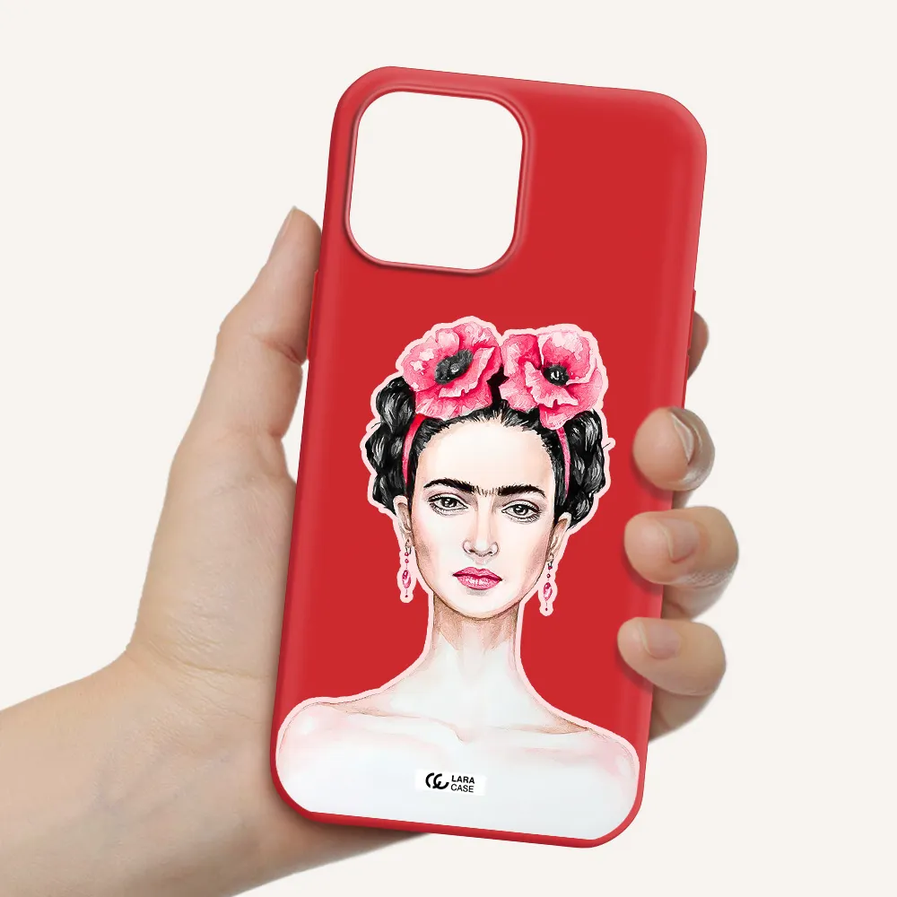 Ferida Watercolor Apple iPhone 13 Pro Silicone Imperial Red Case