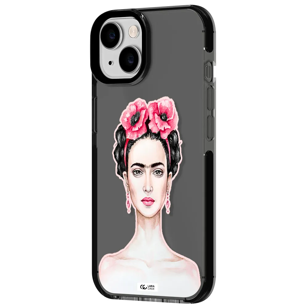 Ferida Watercolor Apple iPhone 14 impact Smoke Black Case