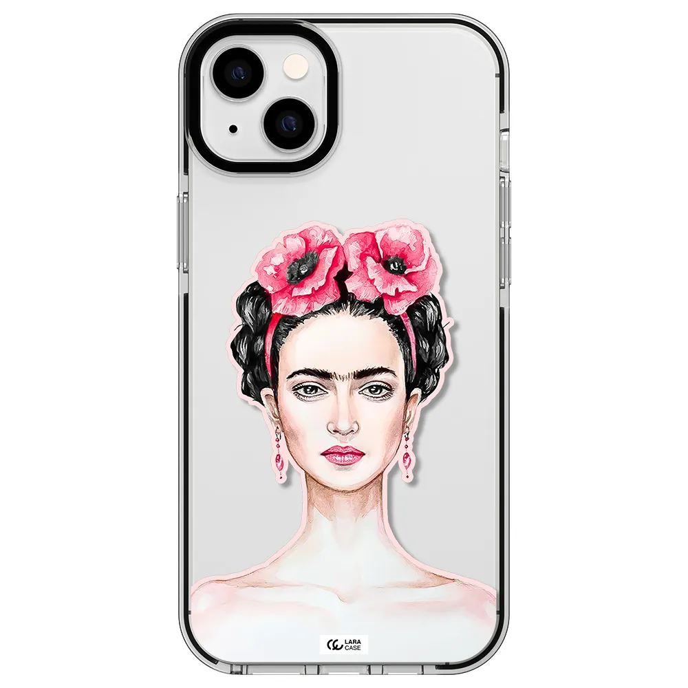 Ferida Watercolor Apple iPhone 14 plus impact black border Case