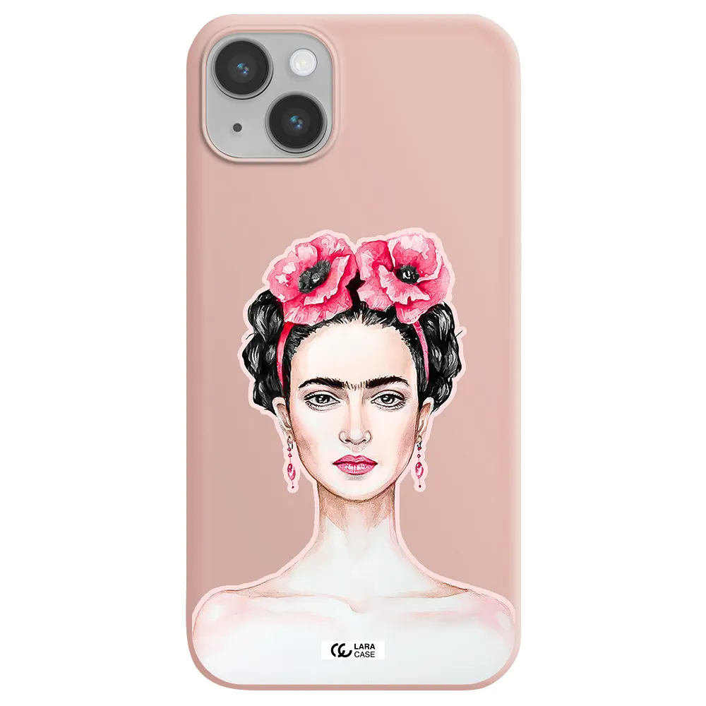 Ferida Watercolor Apple iPhone 14 plus Silicone pastel pink Case