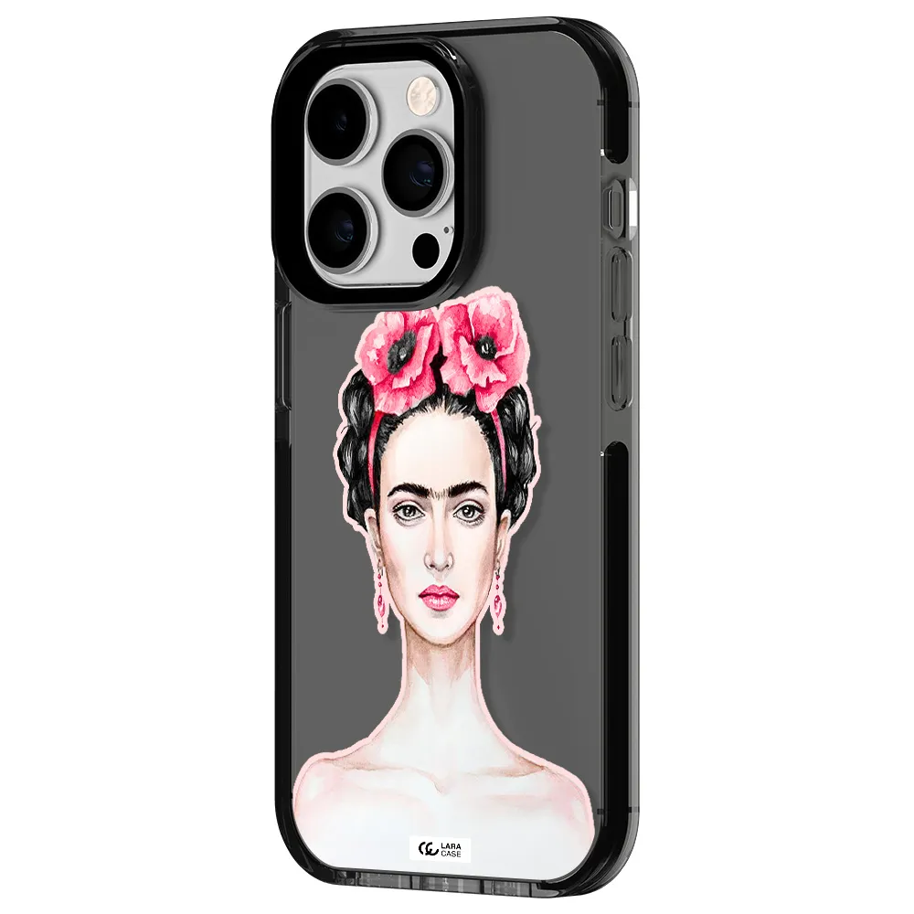 Ferida Watercolor Apple iPhone 14 pro impact Smoke Black Case