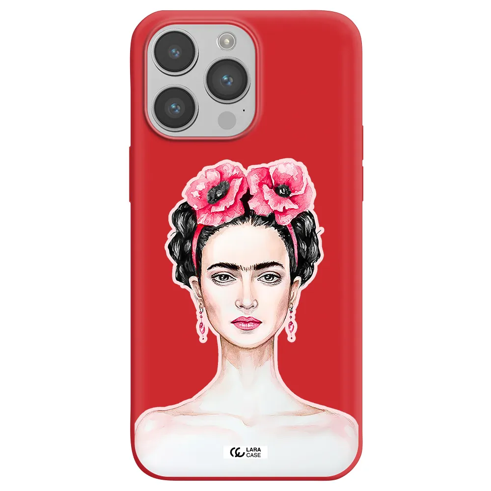 Ferida Watercolor Apple iPhone 14 pro max Silicone Imperial Red Case