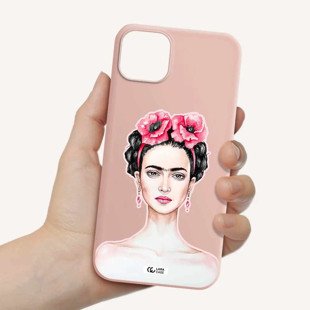 Ferida Watercolor Apple iPhone 14 Silicone pastel pink Case