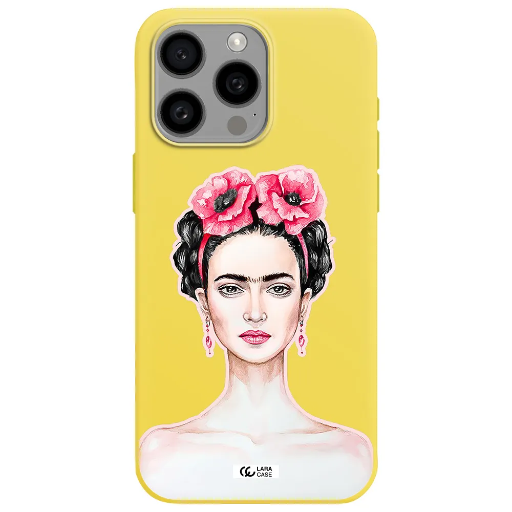 Ferida Watercolor Apple Iphone 15 Pro max Silicone canary yellow Case