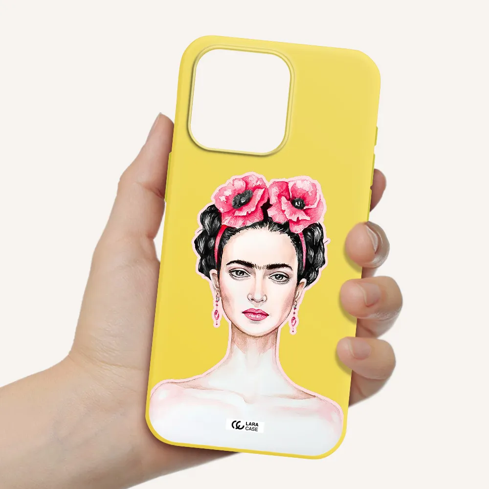 Ferida Watercolor Apple Iphone 15 Pro max Silicone canary yellow Case