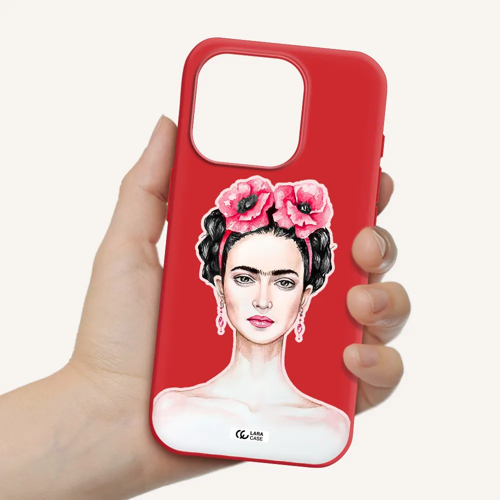 Ferida Watercolor Apple Iphone 15 Pro Silicone Imperial Red Case