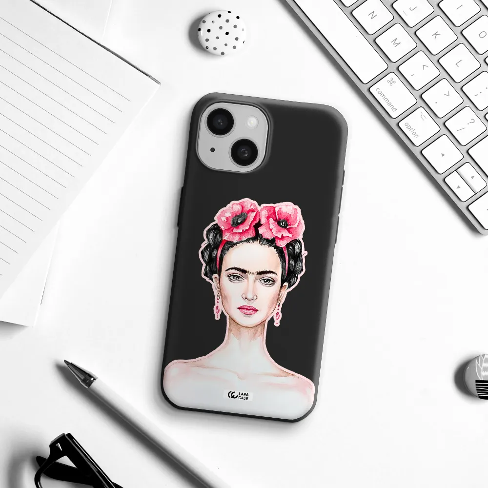 Ferida Watercolor Apple iPhone 15 Silicone black Case