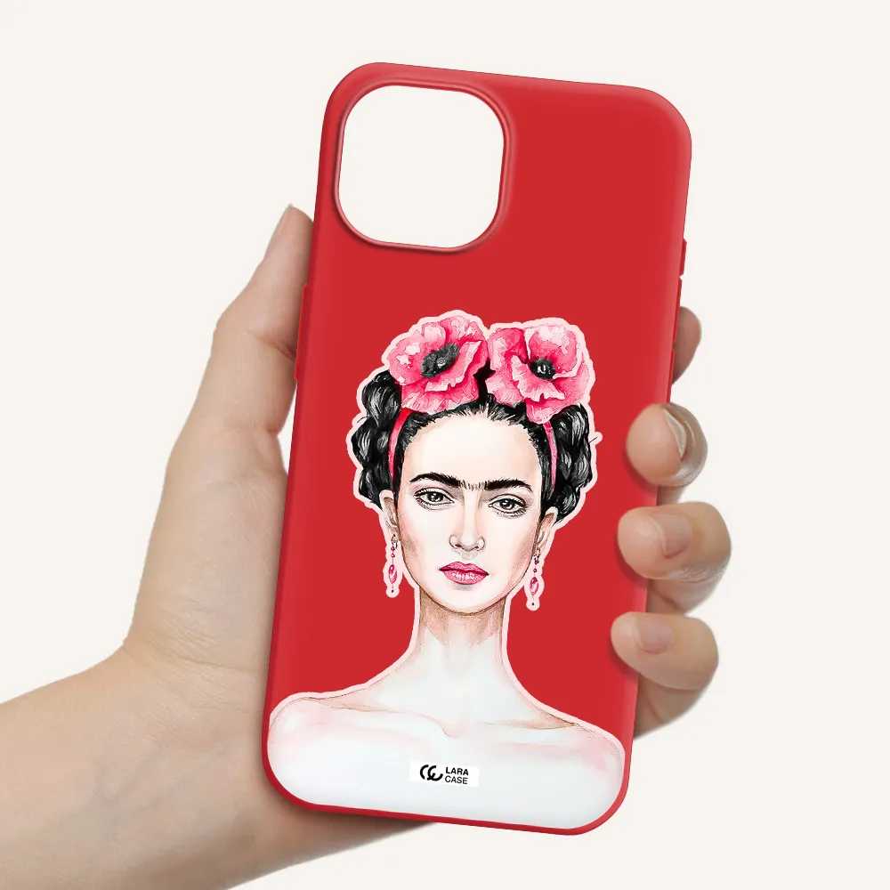 Ferida Watercolor Apple Iphone 15 Silicone Imperial Red Case