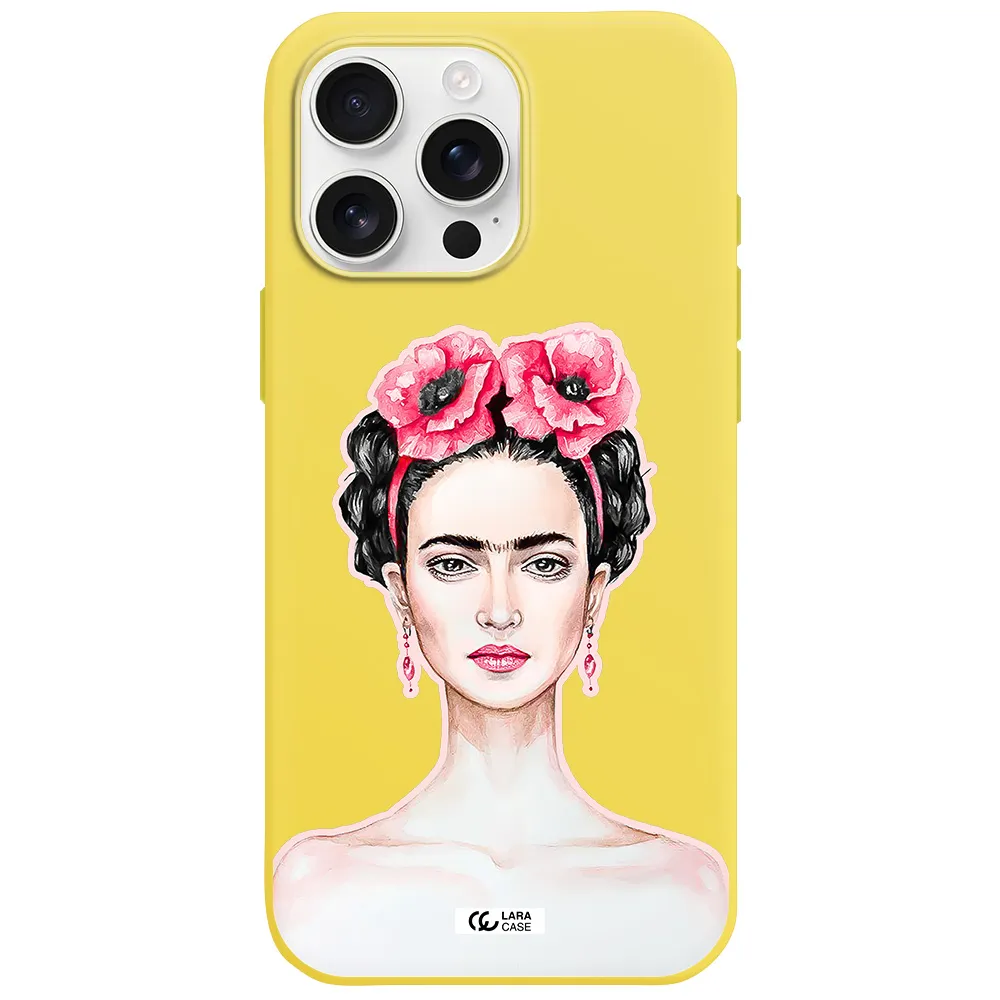 Ferida Watercolor Apple Iphone 16 Pro Max Silicone Canary Yellow Case