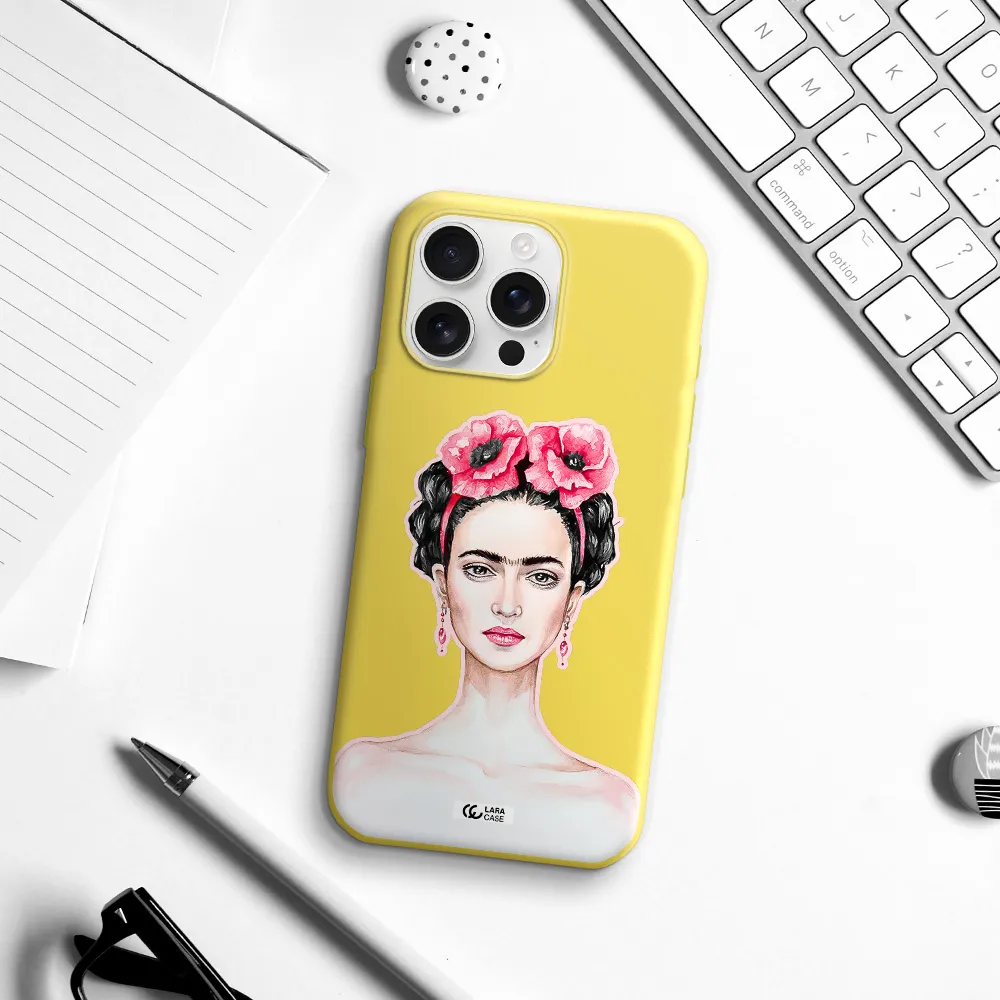 Ferida Watercolor Apple Iphone 16 Pro Max Silicone Canary Yellow Case