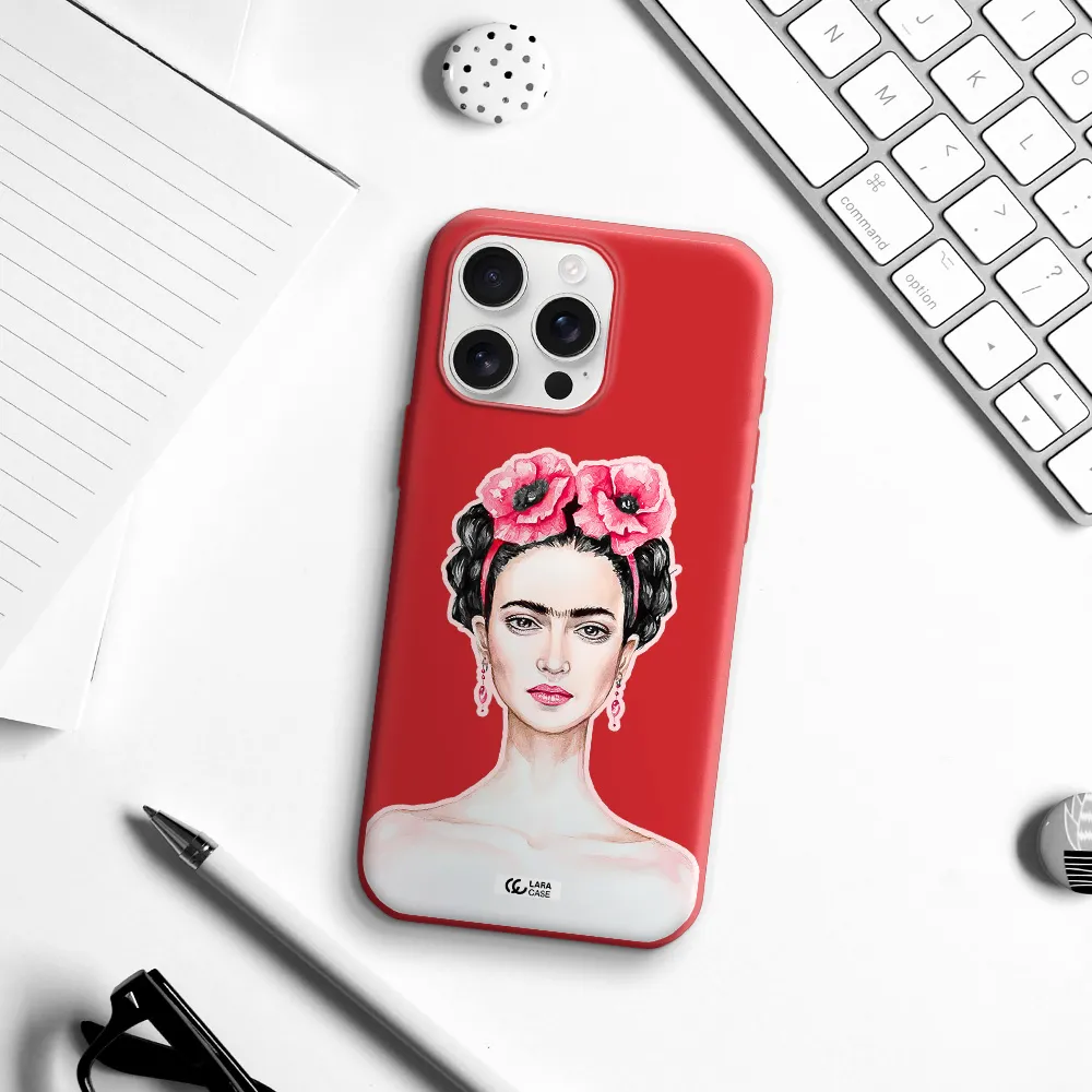 Ferida Watercolor Apple Iphone 16 Pro Max Silicone Imperial Red Case