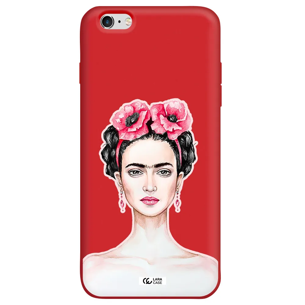 Ferida Watercolor Apple iPhone 6 plus Silicone Imperial Red Case