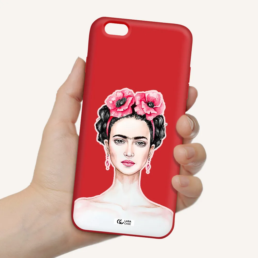 Ferida Watercolor Apple iPhone 6 plus Silicone Imperial Red Case
