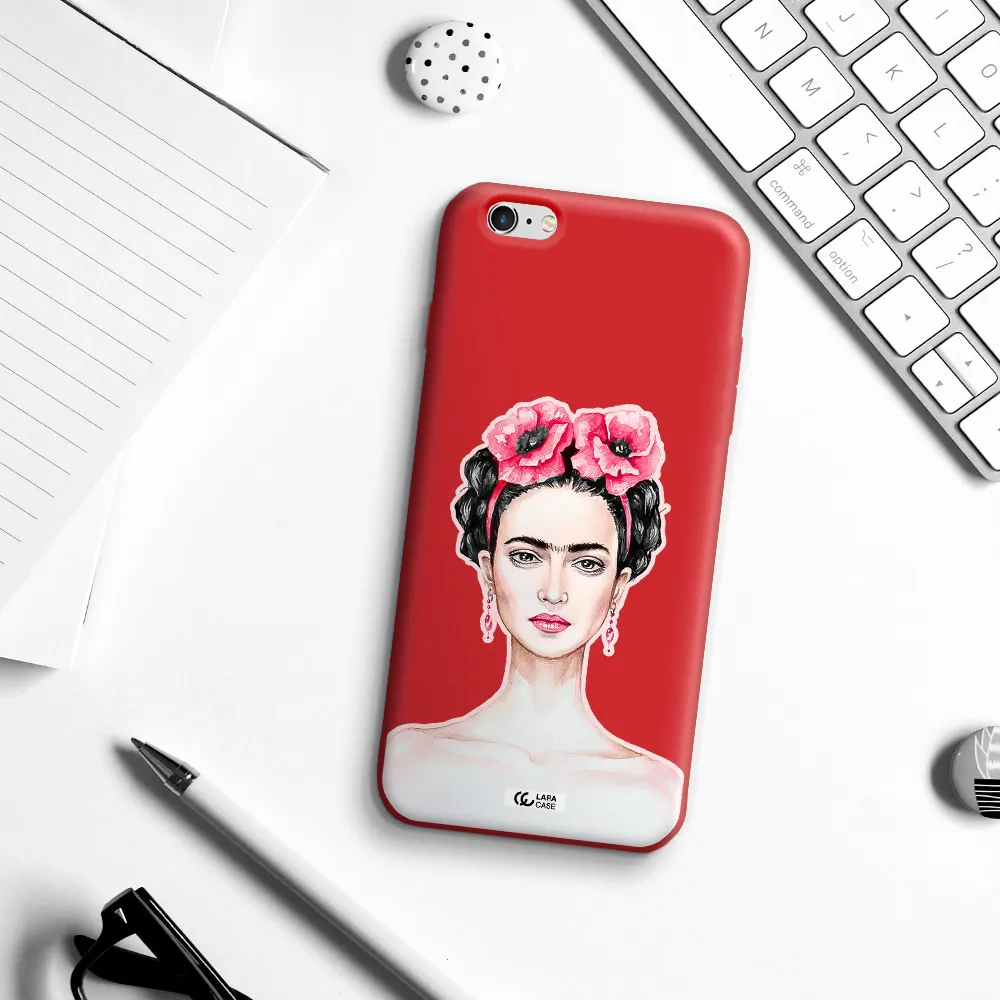 Ferida Watercolor Apple iPhone 6 plus Silicone Imperial Red Case