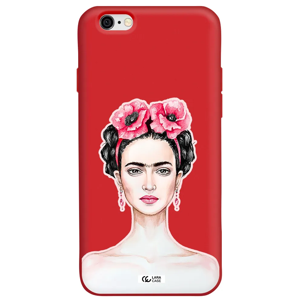 Ferida Watercolor Apple iPhone 6 Silicone Imperial Red Case