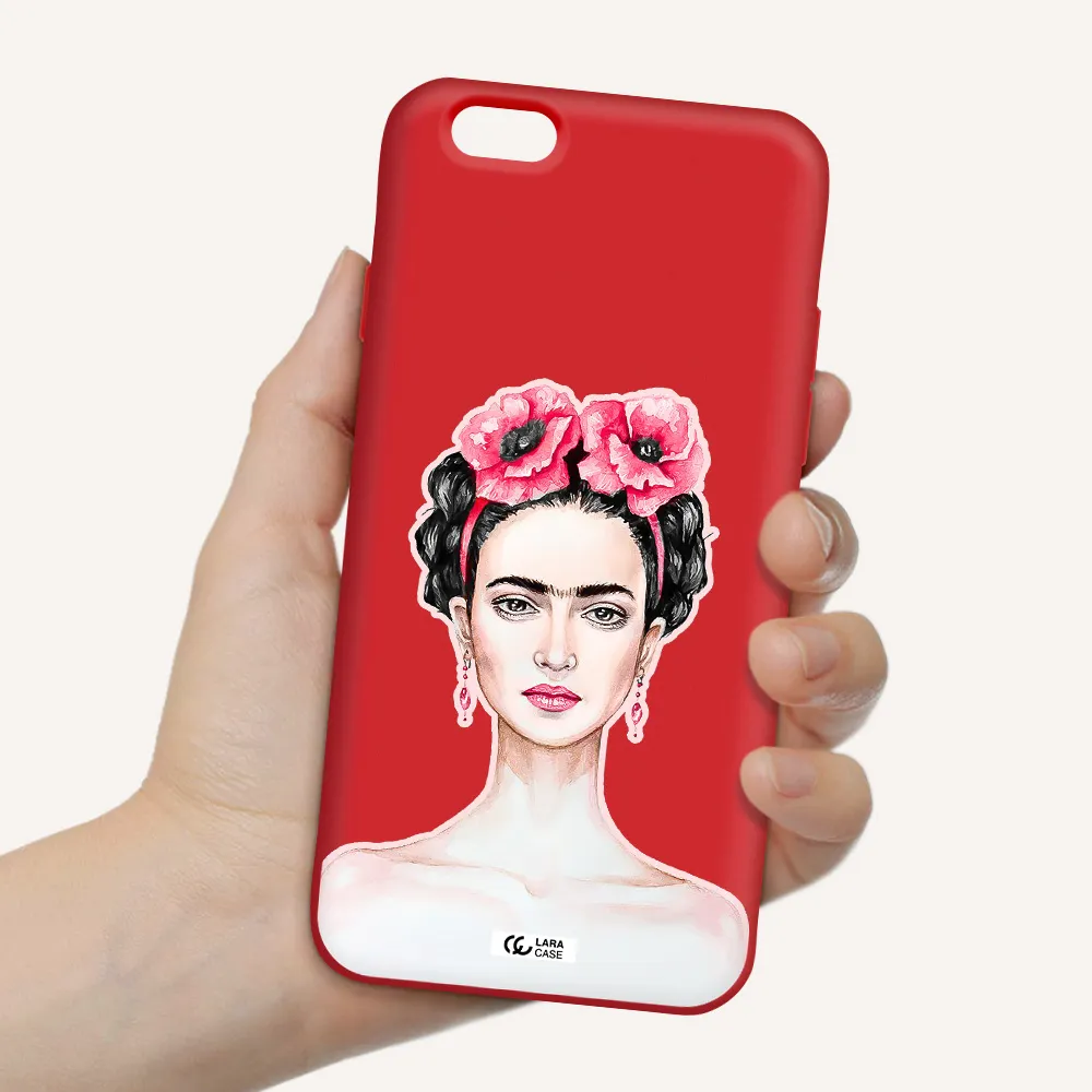 Ferida Watercolor Apple iPhone 6 Silicone Imperial Red Case