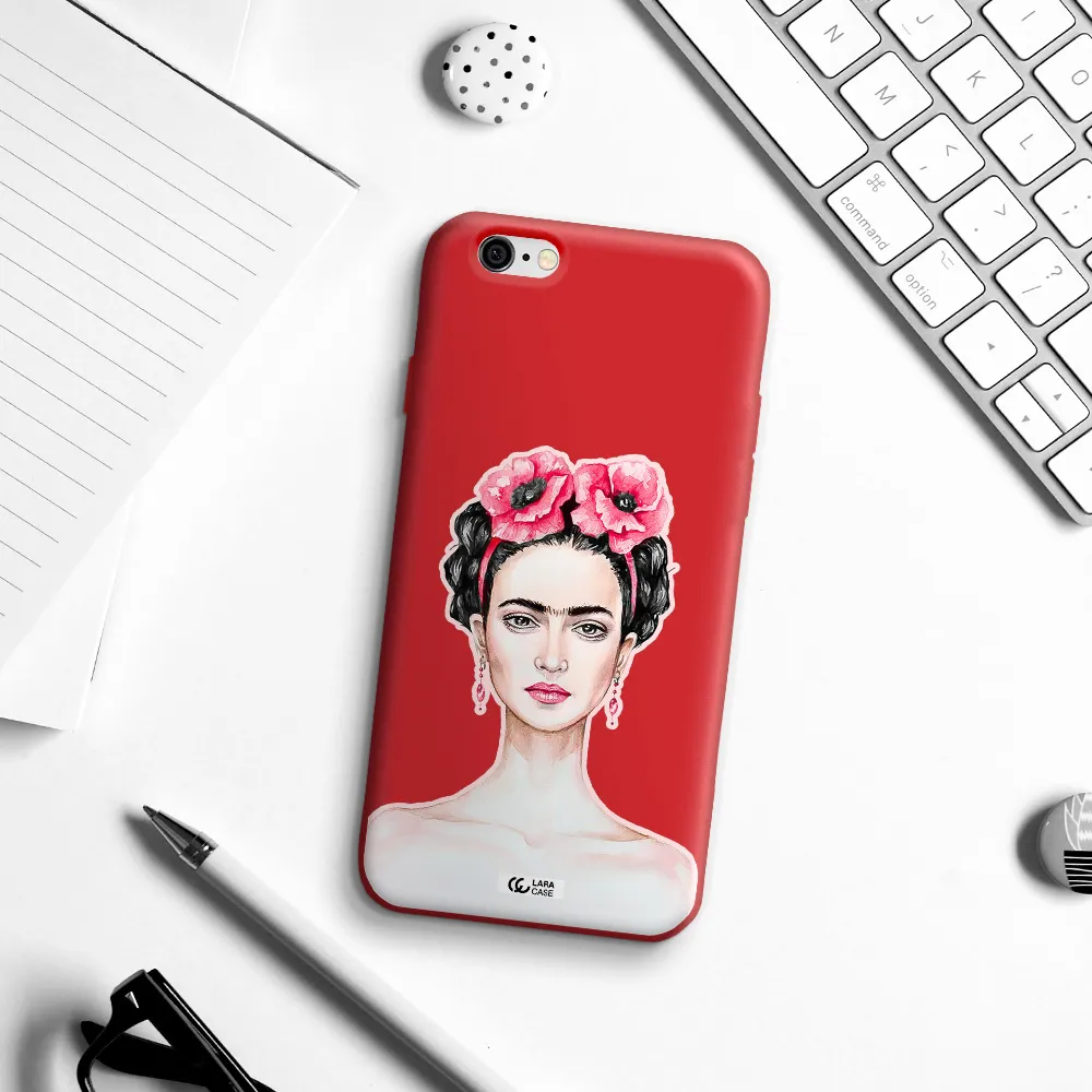 Ferida Watercolor Apple iPhone 6 Silicone Imperial Red Case