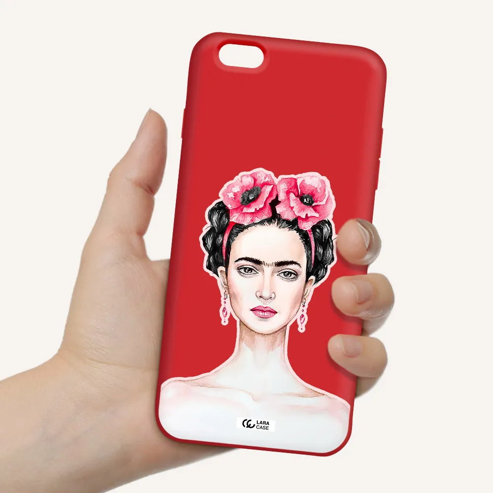 Ferida Watercolor Apple iPhone 6S Silicone Imperial Red Case