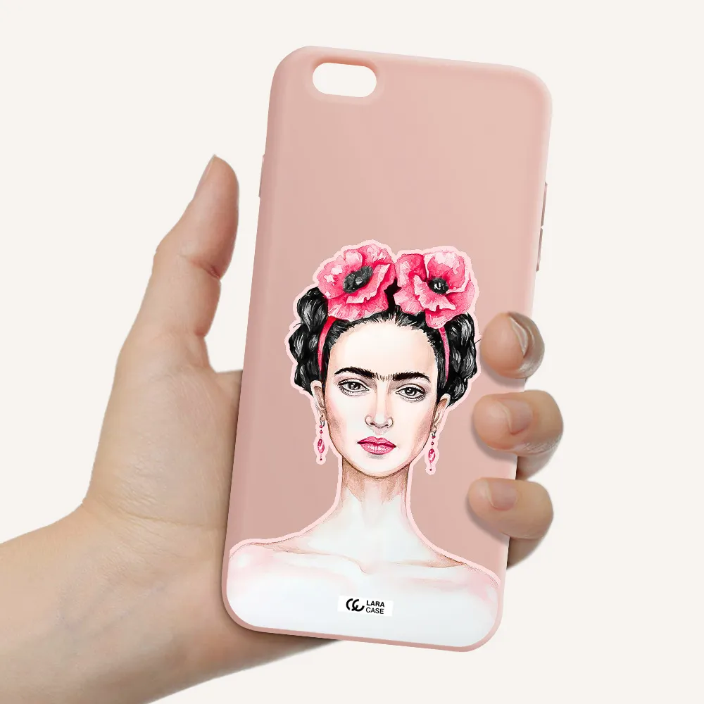 Ferida Watercolor Apple iPhone 6S Silicone pastel pink Case