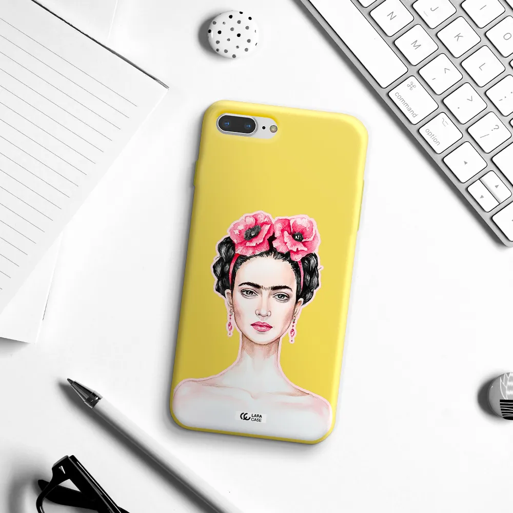 Ferida Watercolor Apple iPhone 7 plus Silicone canary yellow Case