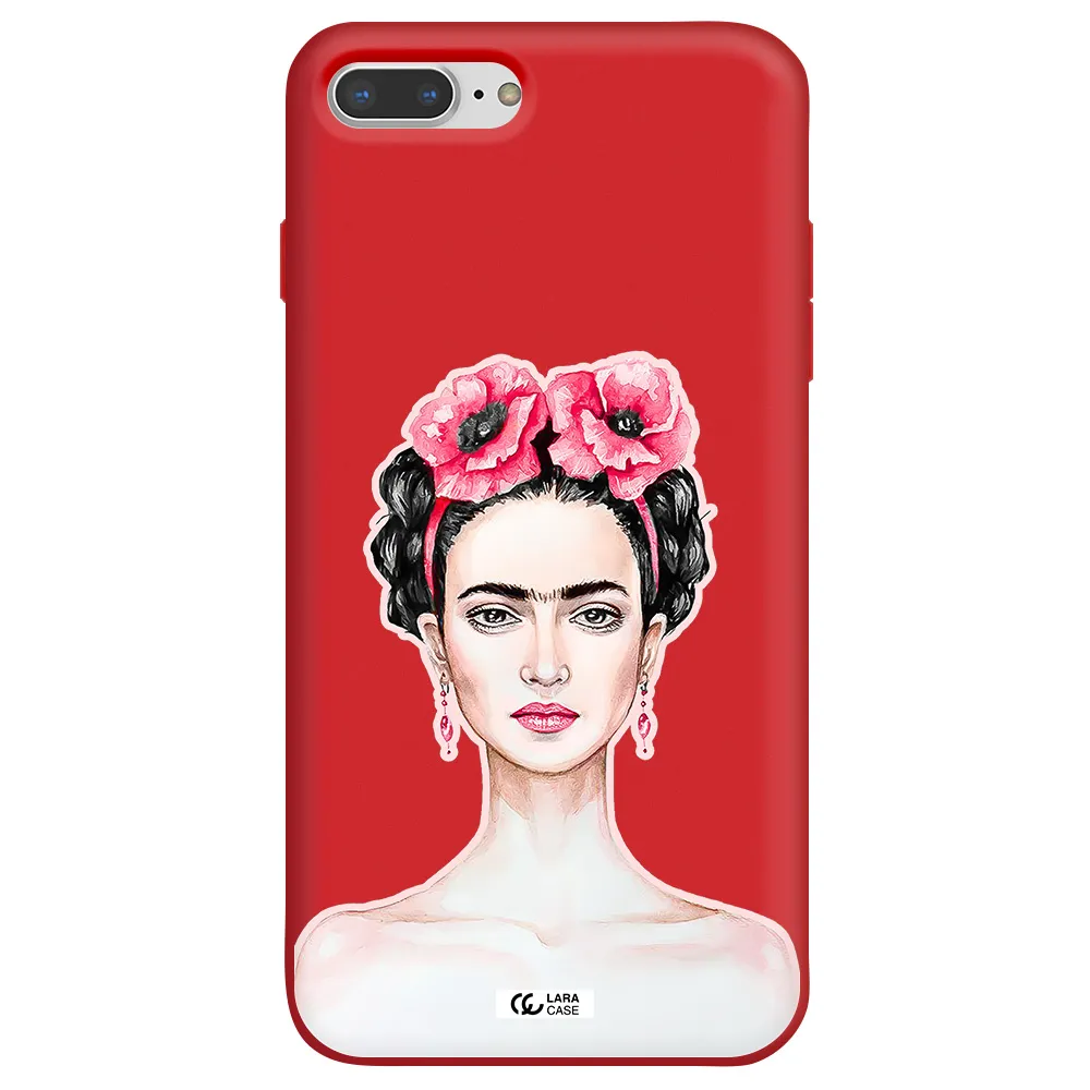 Ferida Watercolor Apple iPhone 7 plus Silicone Imperial Red Case