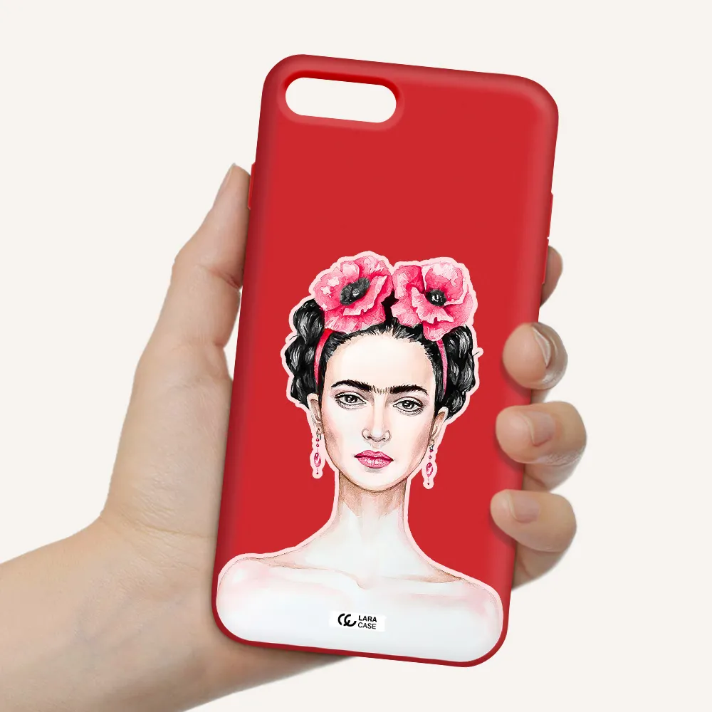 Ferida Watercolor Apple iPhone 7 plus Silicone Imperial Red Case