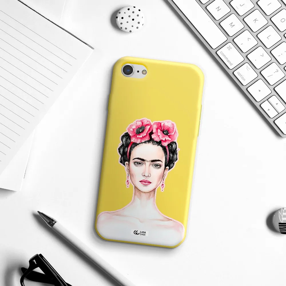 Ferida Watercolor Apple iPhone 7 Silicone canary yellow Case