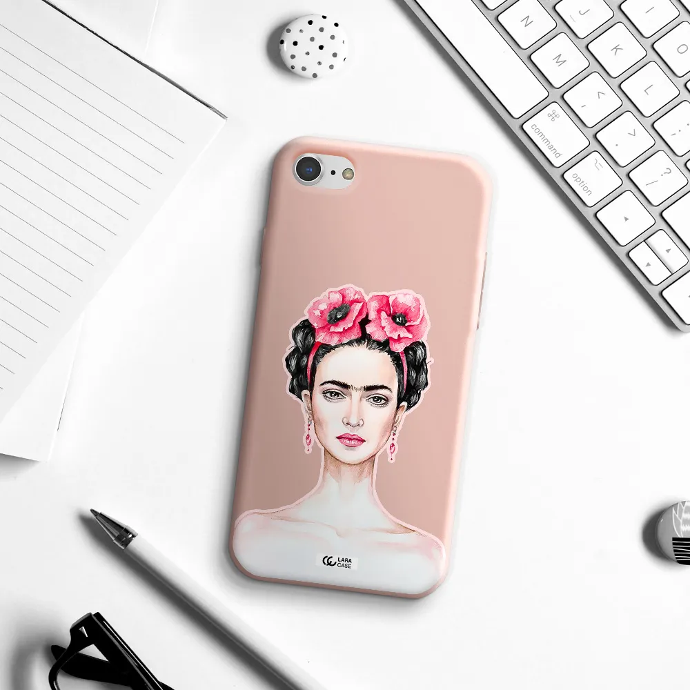 Ferida Watercolor Apple iPhone 7 Silicone pastel pink Case