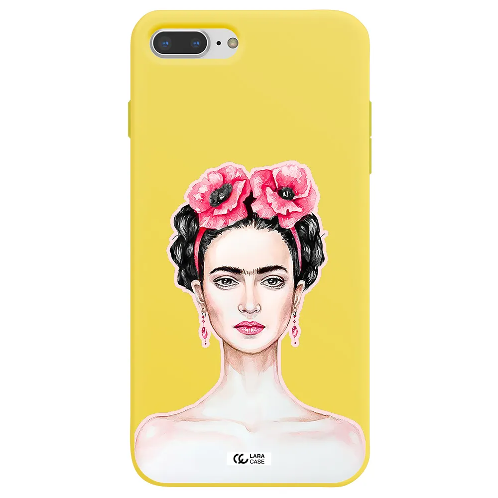 Ferida Watercolor Apple iPhone 8 plus Silicone canary yellow Case