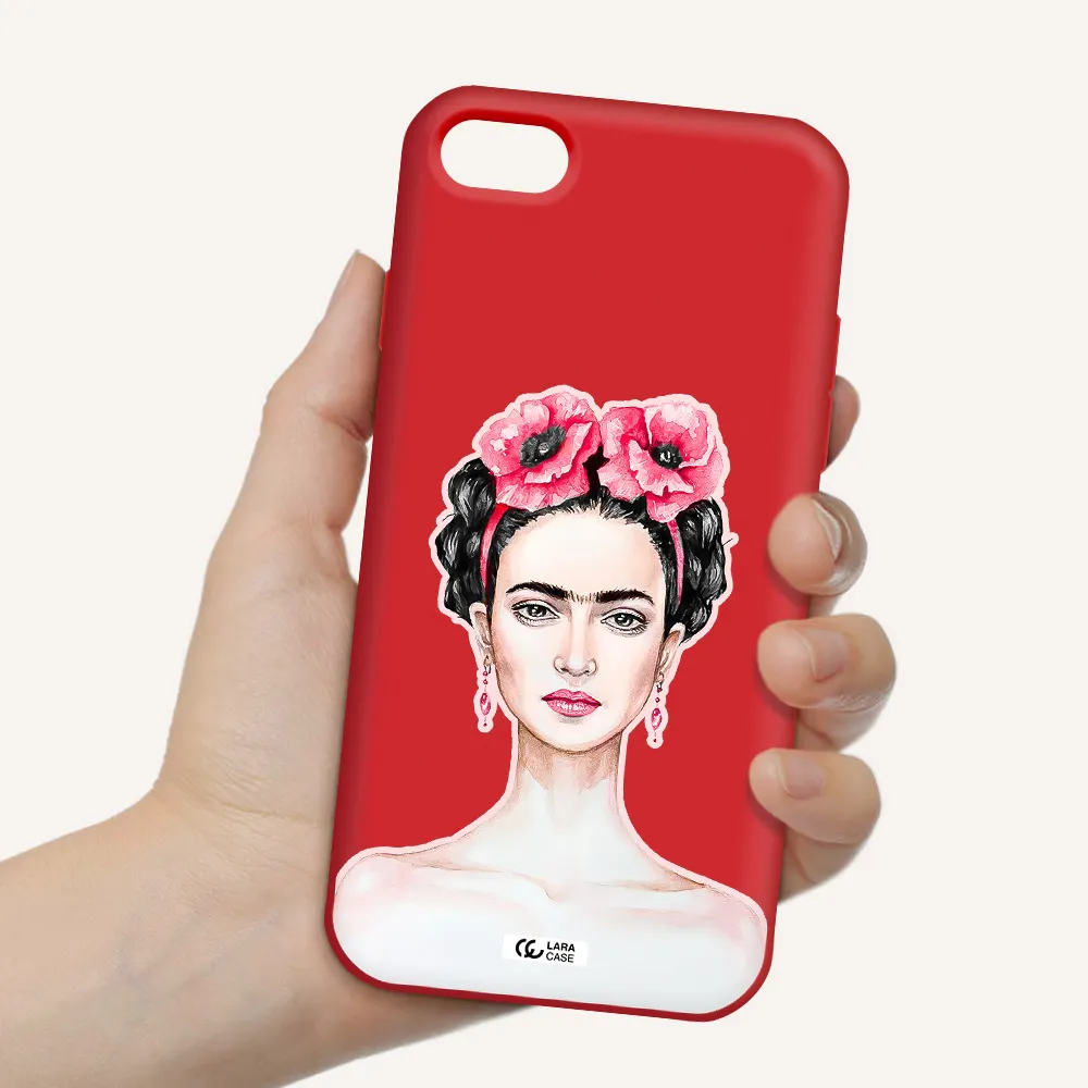 Ferida Watercolor Apple iPhone 8 Silicone Imperial Red Case