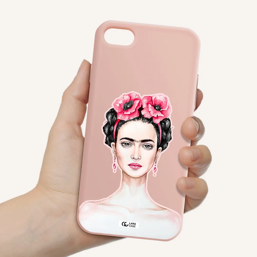 Ferida Watercolor Apple iPhone 8 Silicone pastel pink Case