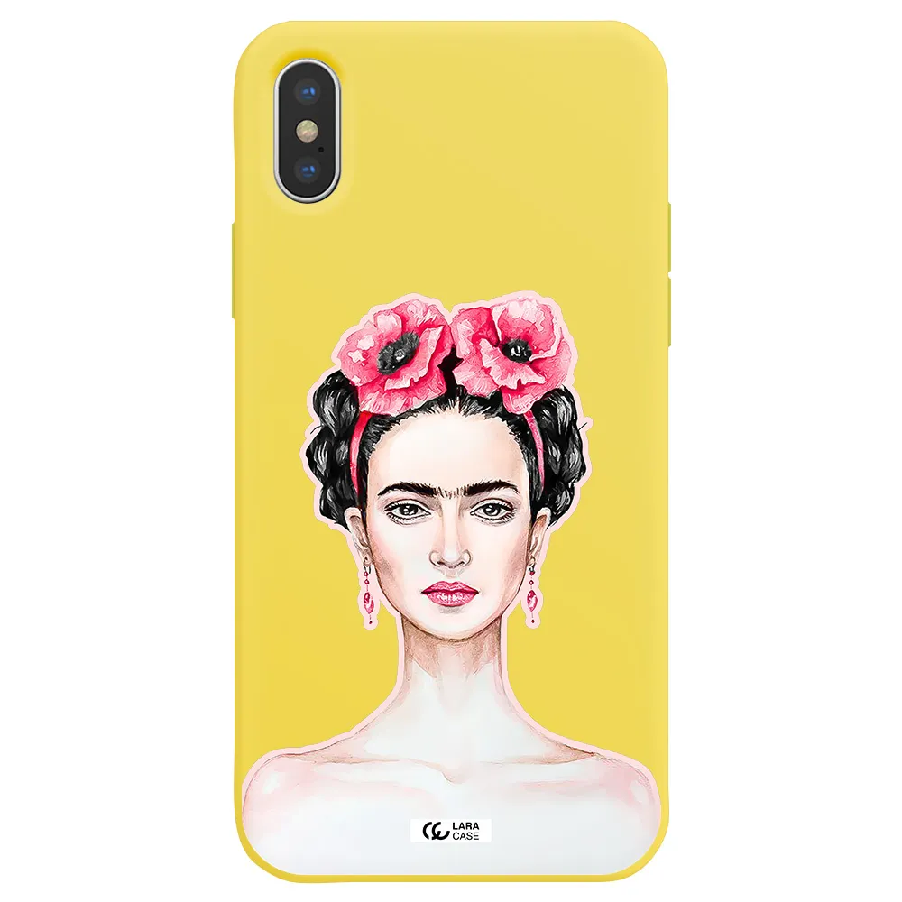 Ferida Watercolor Apple iPhone X Silicone canary yellow Case