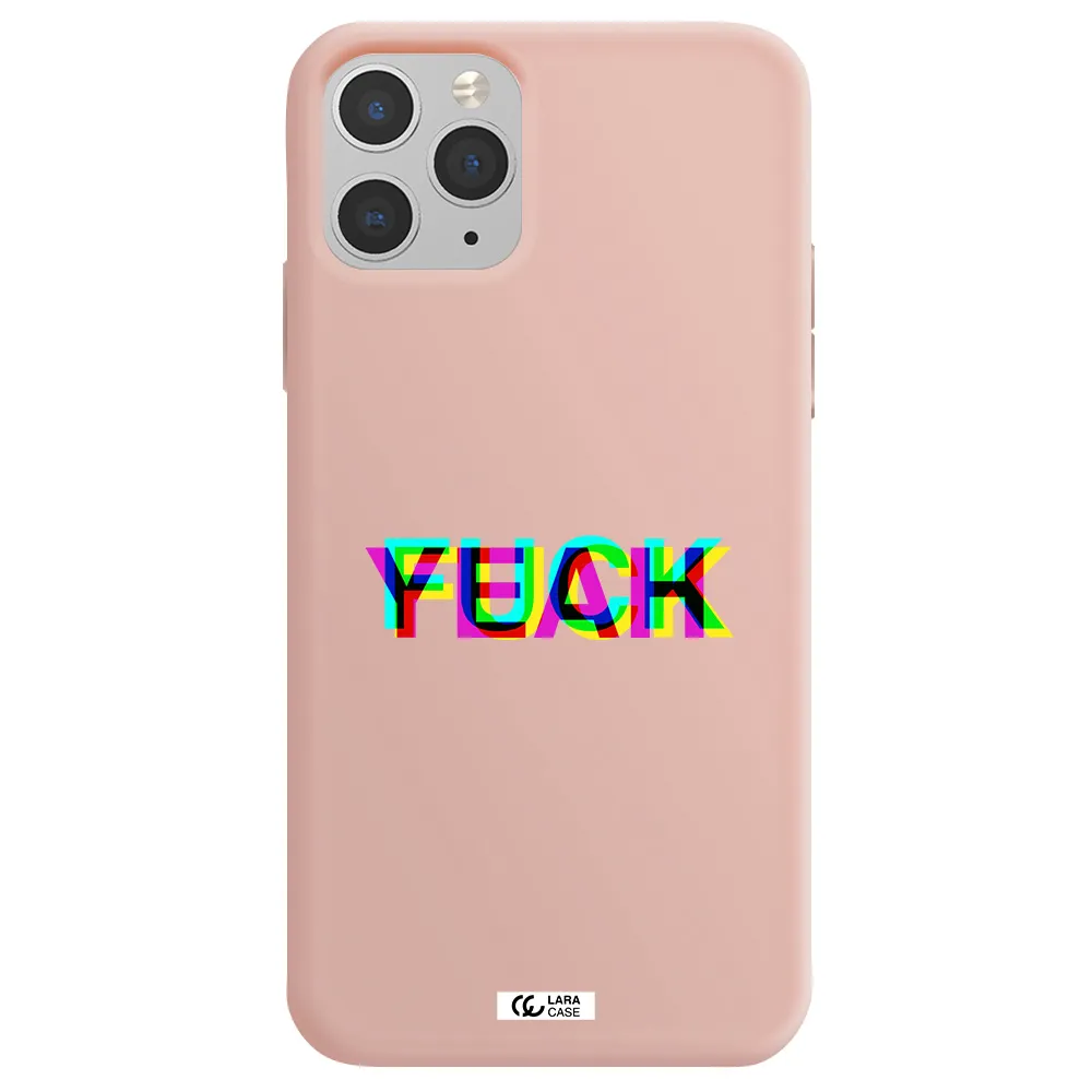 F#*K Yeah Apple iPhone 11 pro Silicone pastel pink Case