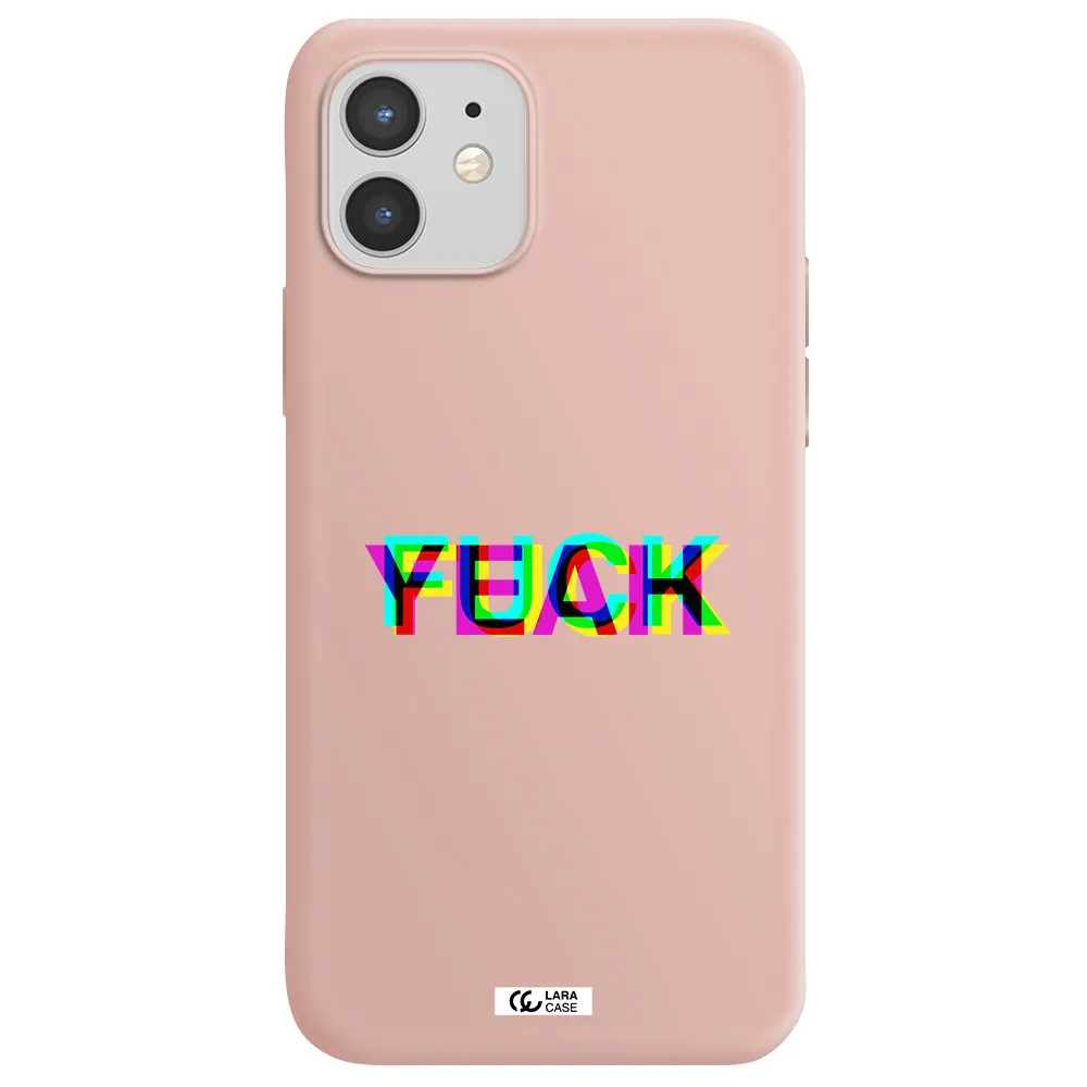 F#*K Yeah Apple iPhone 12 mini Silicone pastel pink Case