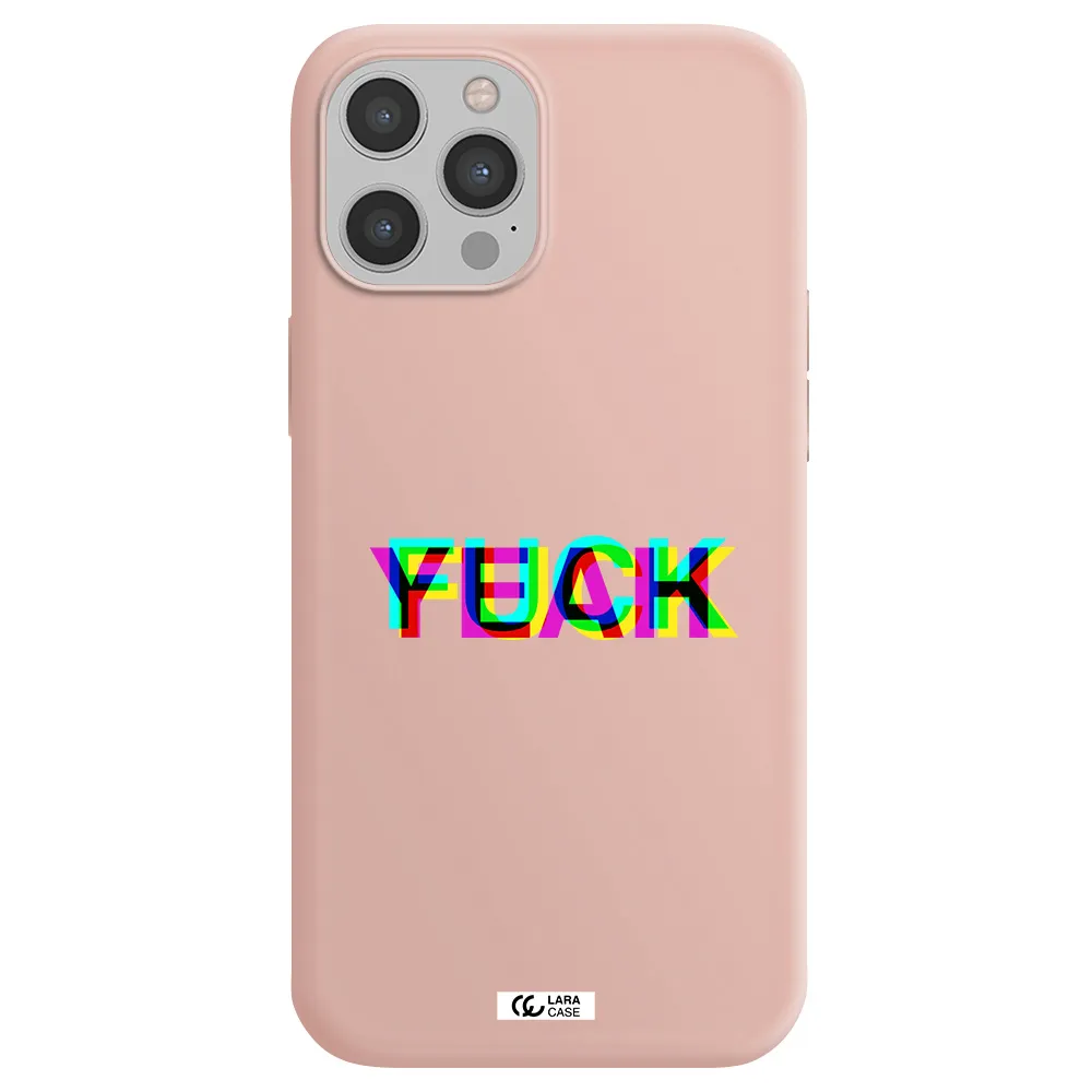 F#*K Yeah Apple iPhone 12 pro max Silicone pastel pink Case