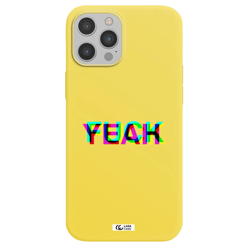 F#*K Yeah Apple iPhone 12 pro Silicone canary yellow Case